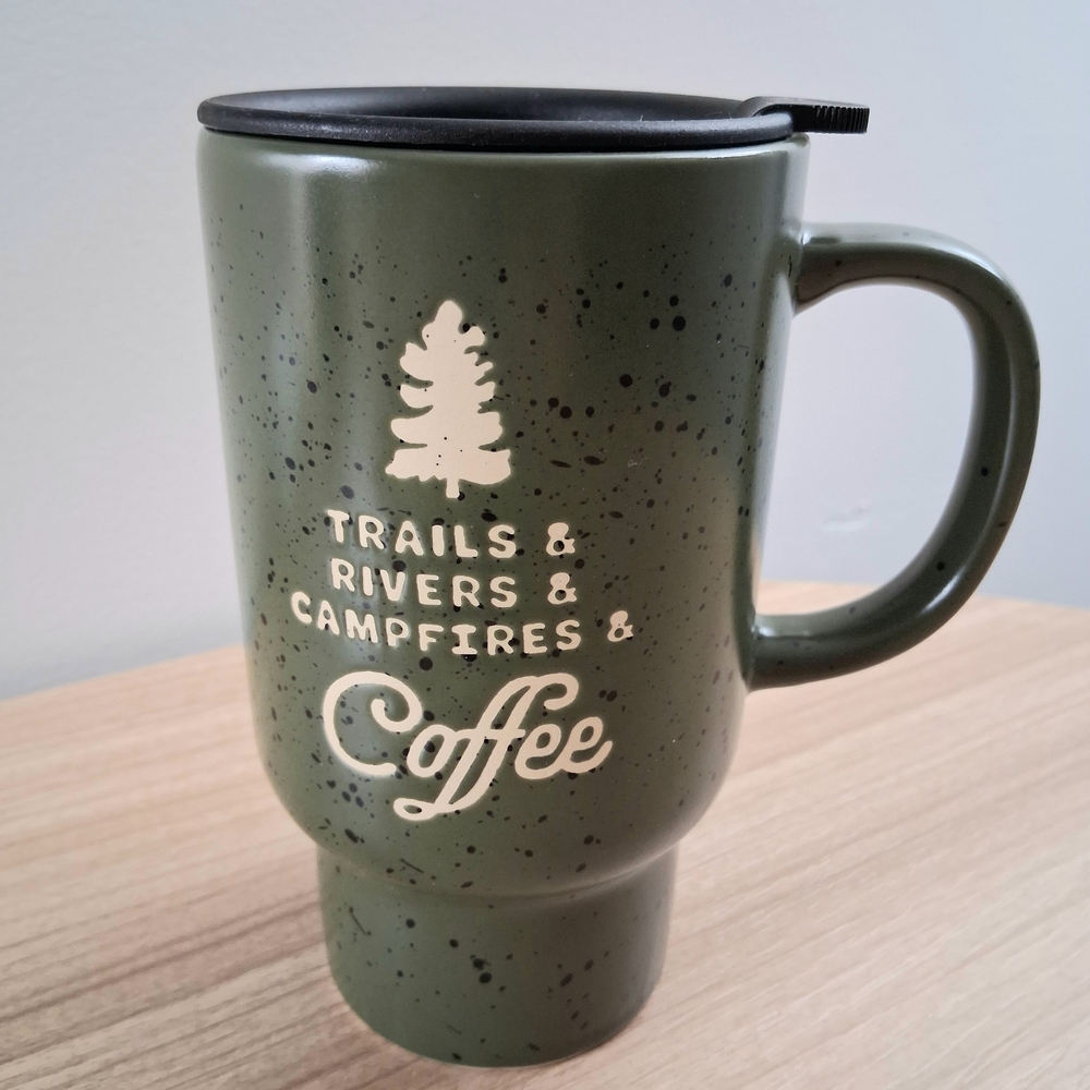Green Speckled Travel Mug 18oz Graphic Print